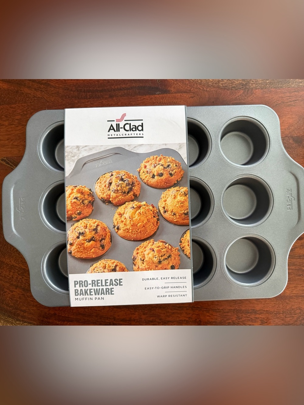 All-Clad Pro-Release Bakeware 12-Cup Muffin Pan - Gray